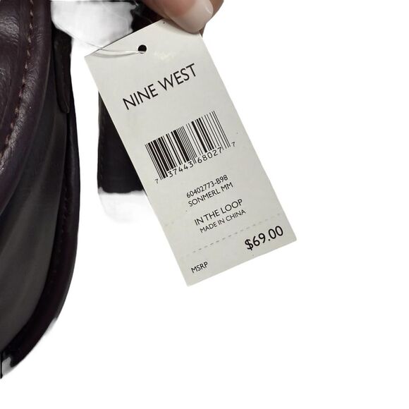 Nine West In The Loop Shoulder Crossbody Bag Dark Burgandy Butterfly New NWT - Picture 12 of 15